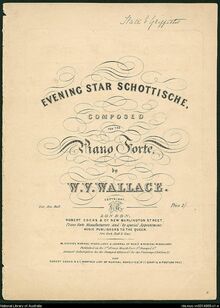 Partition complète, Evening Star Schottische, A major, Wallace, William Vincent par William Vincent Wallace