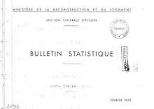 Bulletin statistique de la construction - Permis de construire - Logements. Années 1952-1969 (Edition 1956-1970). Récapitulatif. : février