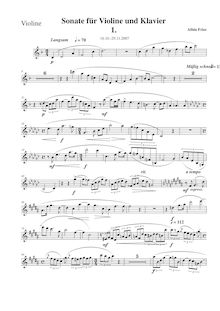 Partition , Langsam, partition de violon, Sonate für Violine und Klavier  Frühling 