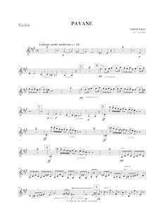 Partition violon, Pavane, Op.50, F? minor, Fauré, Gabriel