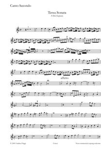 Partition Canto 2, Terza Sonata A Doi Soprani, Castello, Dario