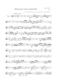 Partition , Allegro, viole de gambe Sonata, G minor, De Wael, Johan par Johan De Wael