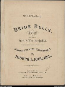 Partition complète, Bride Bells, Song (or Ballad), A♭ major, Röckel, Joseph Leopold par Joseph Leopold Röckel