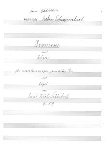 Partition complète, Requiem mit Libera, Op.53, Fuchs-Schönbach, Ernst