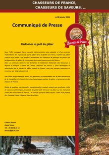 Communiqué de Presse - fédération départementale des chasseurs de ...