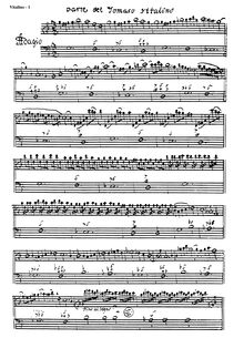 Partition violon et Continuo (1st three pages seulement!), Ciaconna