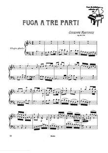 Partition No.2 - Fuga a 3 parti, 2 Fugues, Martucci, Giuseppe