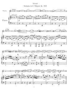 Partition complète et , partie, violon Sonata, Violin Sonata No.20