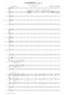 Partition complète, Symphony No.2, Hedges, Anthony