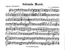 Partition Soprano Saxophone (B♭), Golconda March, A♭ major and D♭ major
