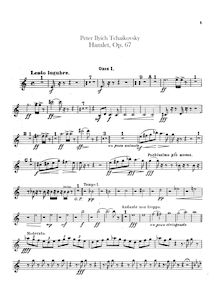 Partition hautbois 1, 2, anglais cor, Hamlet (overture-fantasia)
