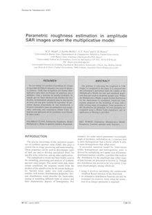 Parametric roughness estimation in amplitude SAR images under the multiplicative model