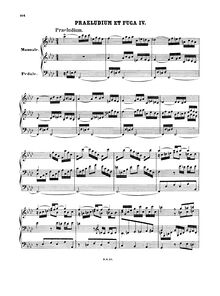 Partition complète, Prelude et Fugue en F minor, BWV 534, F minor par Johann Sebastian Bach