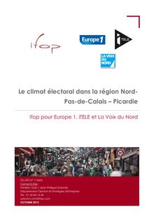 Régionales 2015 : Intentions de vote en Nord-Pas-de-Calais-Picardie