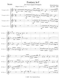 Partition complète, Fantasy en F minor, F minor, Rondeau, Michel