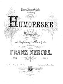 Partition complète et , partie, Humoreske für Violoncell, Op.52