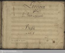 Partition violoncelles / Basses (copy 1), Leonora, Leonora, ossia L’amore conjugale ; Leonore