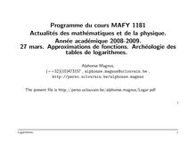 Programme du cours mafy 1181 actualités des mathématiques et de la
