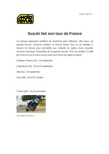 Suzuki fait son tour de France