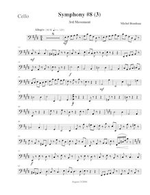 Partition violoncelles, Symphony No.8, E major, Rondeau, Michel par Michel Rondeau