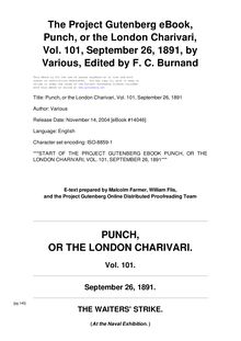 Punch, or the London Charivari, Volume 101, September 26, 1891