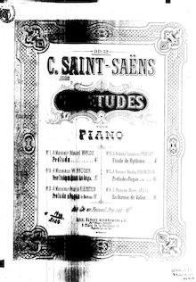 Partition complète, Six Etudes pour piano, Saint-Saëns, Camille
