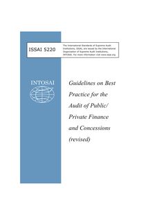 Guidelines on Best Practice for the Audit of Public  Private Finance  and Concessions (revised)