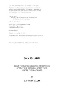 Sky Island: being the further exciting adventures of Trot and Cap n Bill after their visit to the sea fairies
