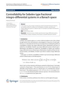 Controllability for Sobolev type fractional integro-differential systems in a Banach space