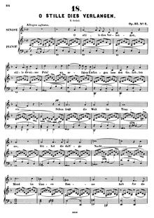 Partition No. , O stille dies Verlangen (Emanuel Geibel), chansons, Op.32