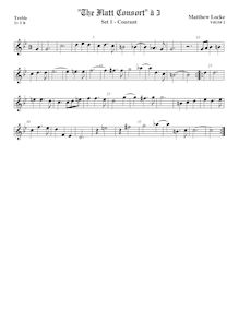 Partition viole de gambe aigue, Flatt Consort, The Flat Consort for My Cousin Kemble par Matthew Locke