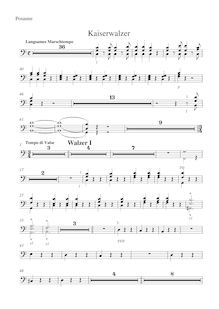 Partition Trombone 1/2/3, Kaiser-Walzer, Strauss Jr., Johann