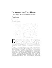 The Valorization of Surveillance: Towards a Political Economy of ...