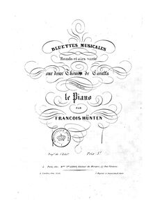 Partition complète, 2 Bluettes musicales, Op.82, Hünten, François