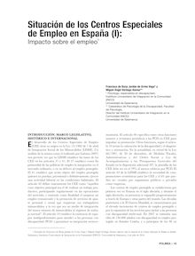 Situación de los Centros Especiales de Empleo en España (I): Impacto sobre el empleo