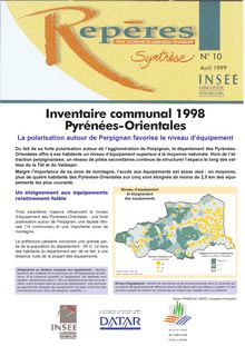 Inventaire communal 1998 - Pyrénées-Orientales : la polarisation autour de Perpignan favorise le niveau d équipement