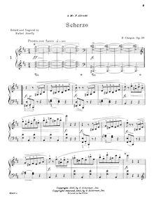 Partition complète, Scherzo No.1, B minor, Chopin, Frédéric par Frédéric Chopin