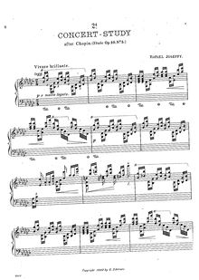 Partition , Etude after Chopin s Black Key Study, Op.10 No.5, 2 Concert études after Chopin