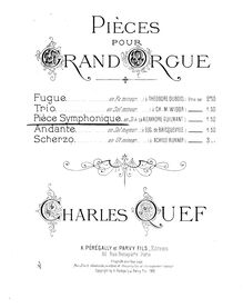 Partition , Pièce symphonique, 5 pièces pour orgue, Op.11, Cinq Pièces pour Grand Orgue, Op. 11