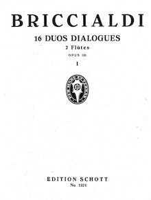 Partition  I, 16 Duos Dialogués, Op.132, Duettini dialogati, Briccialdi, Giulio