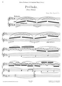 Partition No.1 - Jeux d eau, 2 pièces, Op.45, Pitt, Percy