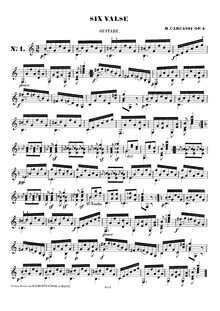 Partition complète, Six Valses, Op.4, Carcassi, Matteo