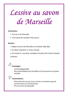 Fournitures : Du savon de Marseille Une casserole remplie d'eau ...