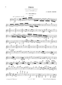 Partition complète et parties, Septet Op.65, Saint-Saëns, Camille