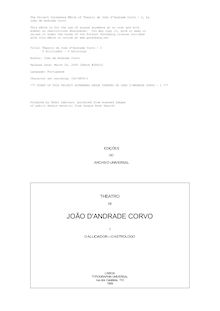 Theatro de João d Andrade Corvo - I - O Alliciador - O Astrologo