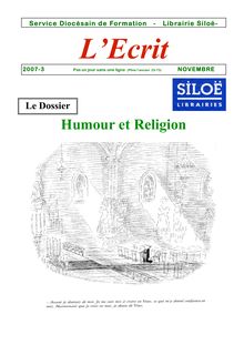 L ECRIT n°3 - Novembre 2007 - Humour et Religion