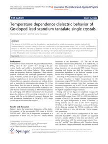 Temperature dependence dielectric behavior of Ge-doped lead scandium tantalate single crystals
