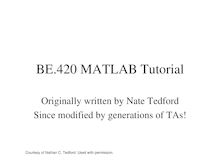 BE.420 MATLAB Tutorial