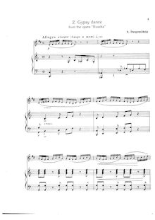 Partition clarinette et partition de piano, Rusalka, Dargomyzhsky, Aleksandr