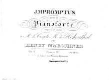 Partition Complete Book I = Op.22 (Nos. 1-6), 12 Impromptus, Marschner, Heinrich